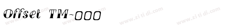 Offset TM字体转换